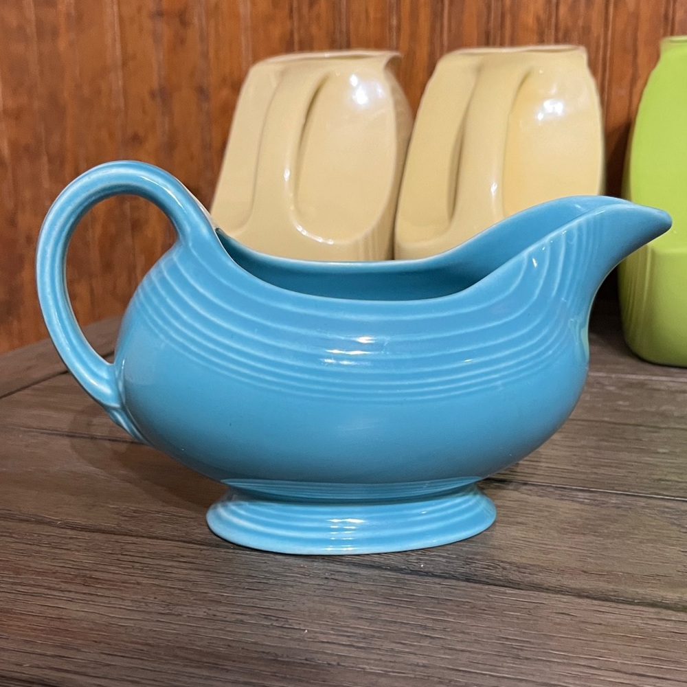 Vintage Turquoise Fiesta Gravy Boat